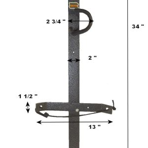 Rack’em Mfg Tool Organizer, Bolt-On Mount to Closed Trailer, Holds 1 Chainsaw or Similar Tool with a Loop Style Handle, Black/ Gray, Steel – RA-3