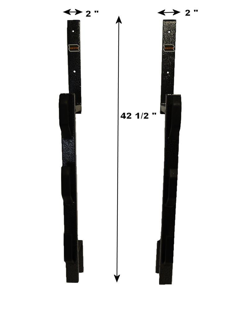 Rack’em Mfg Tool Organizer, Bolt-On Mount to Closed Trailer, Holds 3 Landscape Trimmers, Black/ Gray, Steel – RA-5