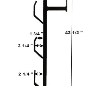 Rack’em Mfg Tool Organizer, Bolt-On Mount to Closed Trailer, Holds 3 Landscape Trimmers, Black/ Gray, Steel – RA-5
