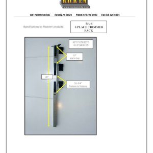 Rack’em Mfg Tool Organizer, Bolt-On Mount to Open Trailer, Holds 3 Landscape Trimmers, Black/ Gray, Steel – RA-6
