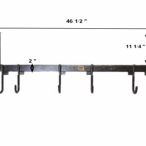 Rack’em Mfg Tool Organizer, Bolt-On Mount to Closed Trailer, 6 Hook Multi-Tools, Black/ Gray, Steel – RA-7
