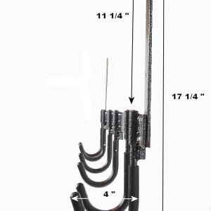 Rack’em Mfg Tool Organizer, Bolt-On Mount to Closed Trailer, 6 Hook Multi-Tools, Black/ Gray, Steel – RA-7