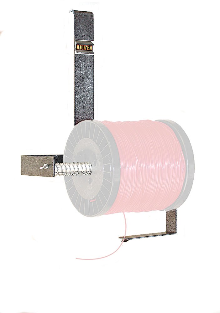 Rack’em Mfg Grass Trimmer Line Spool Rack, For Use with a Single 3 or 5 Pound Spool, Bolt-On Mount to Closed Trailer – RA-9