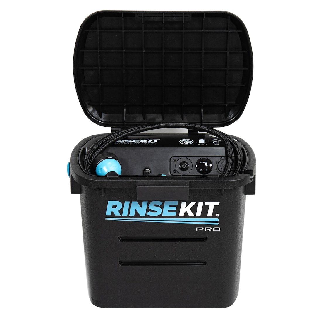 Rinsekit Camp Shower, Pro, 3.5 Gallon Capacity, 12 Volt Battery Powered – 857007006258