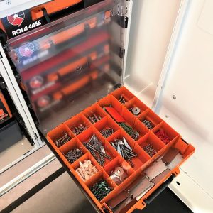 Rolacase Van Storage System Parts Organizer Case, Carry Case, 20 Adjustable Compartment/ 1 Tool Compartment – RC001/CL