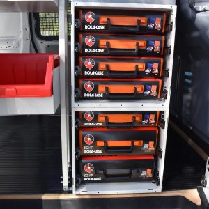 Rolacase Van Storage System Cabinet Joining Bracket, Used to Connect Rolacase Storage Cabinets Vertically, With Screws, Set of 4 – RCJNR/C