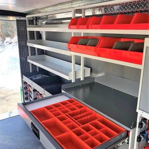 Rolacase Van Storage System Shelf Bin Box, Medium, 7.9 Inch Width X 15.4 Inch Depth X 3.1 Inch Height, 8 Adjustable Compartment, Orange – RP428/2