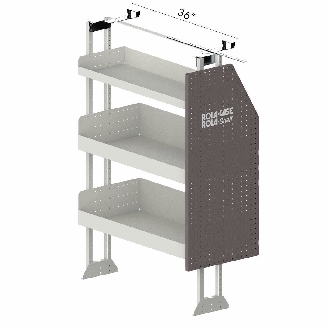 Rolacase Van Storage System Kit, Passenger Side Basic Bin Package – RSLRFBA- PA