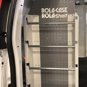 Rolacase Van Storage System Wire Spool Rack, For 4 Spools, Bolts to Van Floor/ Shelf End Panel/ Bulkhead Divider, With Mounting Hardware – RSPEP/CDH/4
