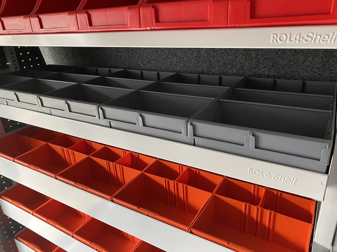 Rolacase Van Storage System Shelf, Series 12, 50 Inch Length X 12 Inch Depth, 1.8 Inch Front Lip and 3.5 Inch Rear Lip, Without Divider – RSSHL/125