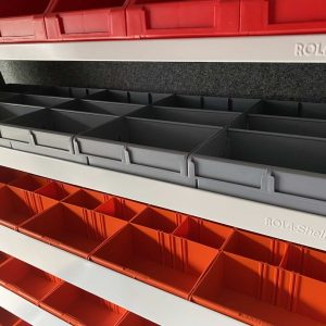 Rolacase Van Storage System Shelf, 50 Inch Length X 12 Inch Depth, 1.8 Inch Front Lip and 3.5 Inch Rear Lip, Without Divider – RSSHL/125/1