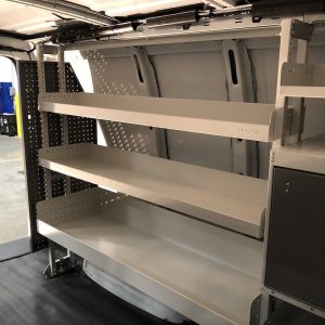 Rolacase Van Storage System Shelf, Series 12, 50 Inch Length X 12 Inch Depth, 1.8 Inch Front Lip and 3.5 Inch Rear Lip, Without Divider – RSSHL/125-2