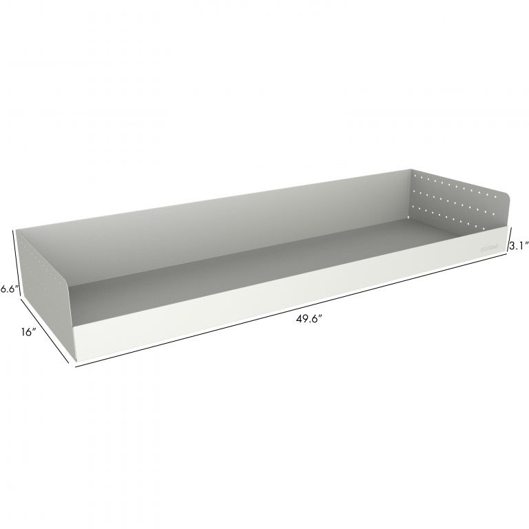 Rolacase Van Storage System Shelf, 50 Inch Length X 16 Inch Depth, 3.1 Inch Front Lip and 6.5 Inch Rear Lip, Without Divider – RSSHL/126/1