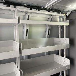Rolacase Van Storage System Shelf, 34 Inch Length X 16 Inch Depth, 3.2 Inch Front Lip and 6.6 Inch Rear Lip, Without Divider, Powder Coated – RSSHL/86