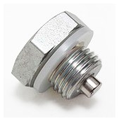 Racing Power Oil Drain Plug, 1/2 Inch-20 Standard Thread, With Magnetic Tip, With Plastic Washer – R9062