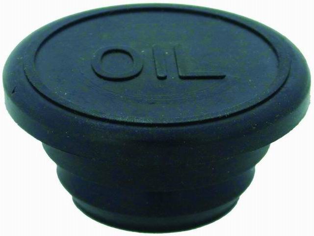 Racing Power Oil Filler Cap, Universal/ Push IN, Round, Rubber, Black, With Oil Letters Logo – R9373