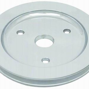 Racing Power Crankshaft Pulley, For Use with 1955-1968 Small Block Chevy 283-400 Engines, Single Groove, Short Water Pump, Polished – R9480POL