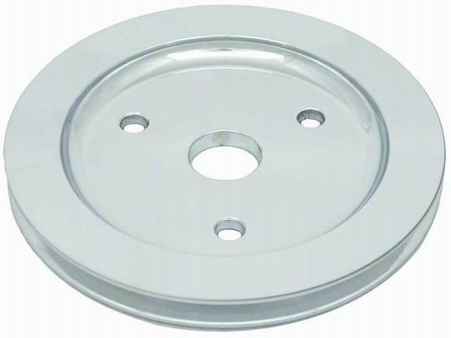Racing Power Crankshaft Pulley, For Use with 1955-1968 Small Block Chevy 283-400 Engines, Single Groove, Short Water Pump, Polished – R9480POL
