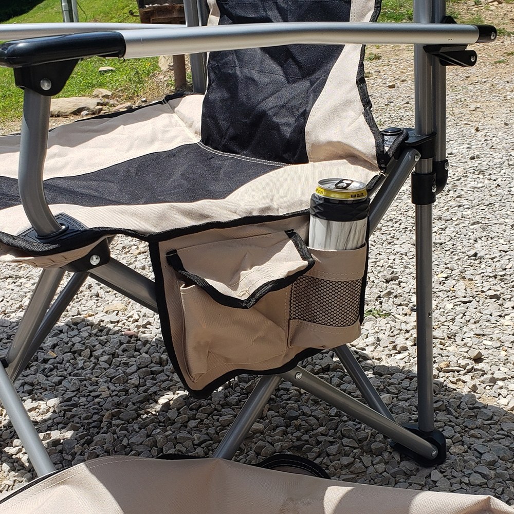 Raptor Series Camping Chair, 280 Pound Weight Capacity, Folding, Aluminum Frame/ Canvas Fabric, Without Headrest, With Arm Rest – 100000-130200