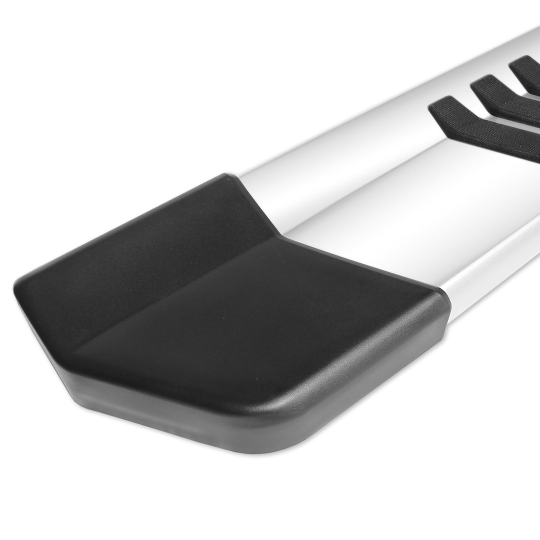 Raptor Series Running Board, Slide Track – OEM Style, Polished, Aluminum, Unlighted, Rocker Panel Mount, With Stainless Steel End Caps – 1701-0052SS