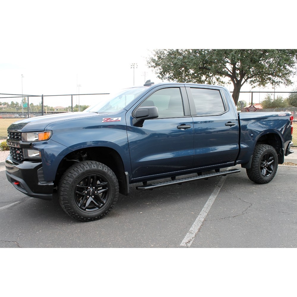 Raptor Series Running Board, Slide Track – OEM Style, Textured, Black, Aluminum, Unlighted, Rocker Panel Mount, With Full Length Tread – 2204-0132BT