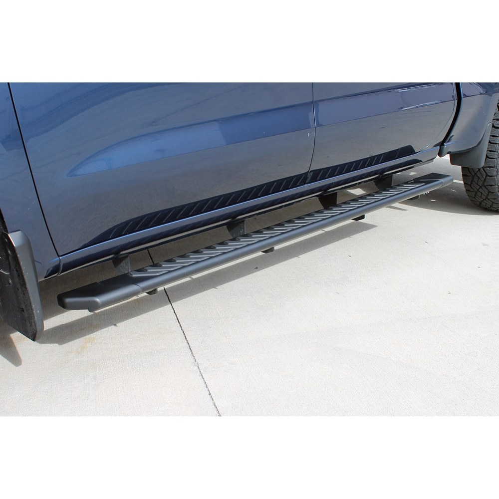 Raptor Series Running Board, Slide Track – OEM Style, Textured, Black, Aluminum, Unlighted, Rocker Panel Mount, With Full Length Tread – 2204-0132BT