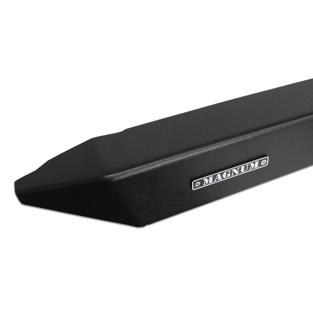 Raptor Series Nerf Bar, Magnum Rt Gen 2, With Drop Down Steps, Powder Coat, Textured Black, Steel, Rocker Panel Mount – GTS26CH