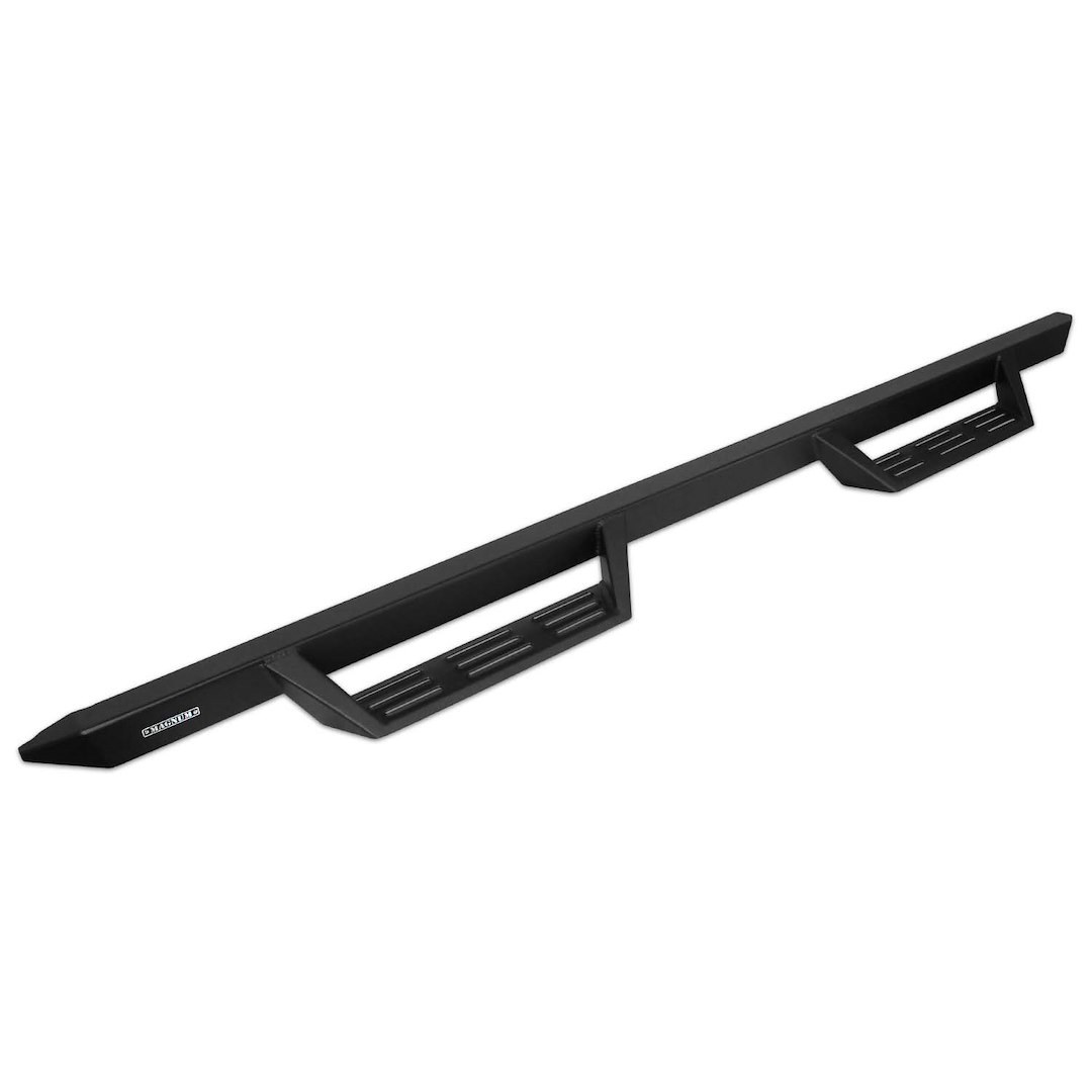 Raptor Series Nerf Bar, Magnum Rt Gen 2, With Drop Down Steps, Powder Coat, Textured Black, Steel, Rocker Panel Mount – GTS37DG