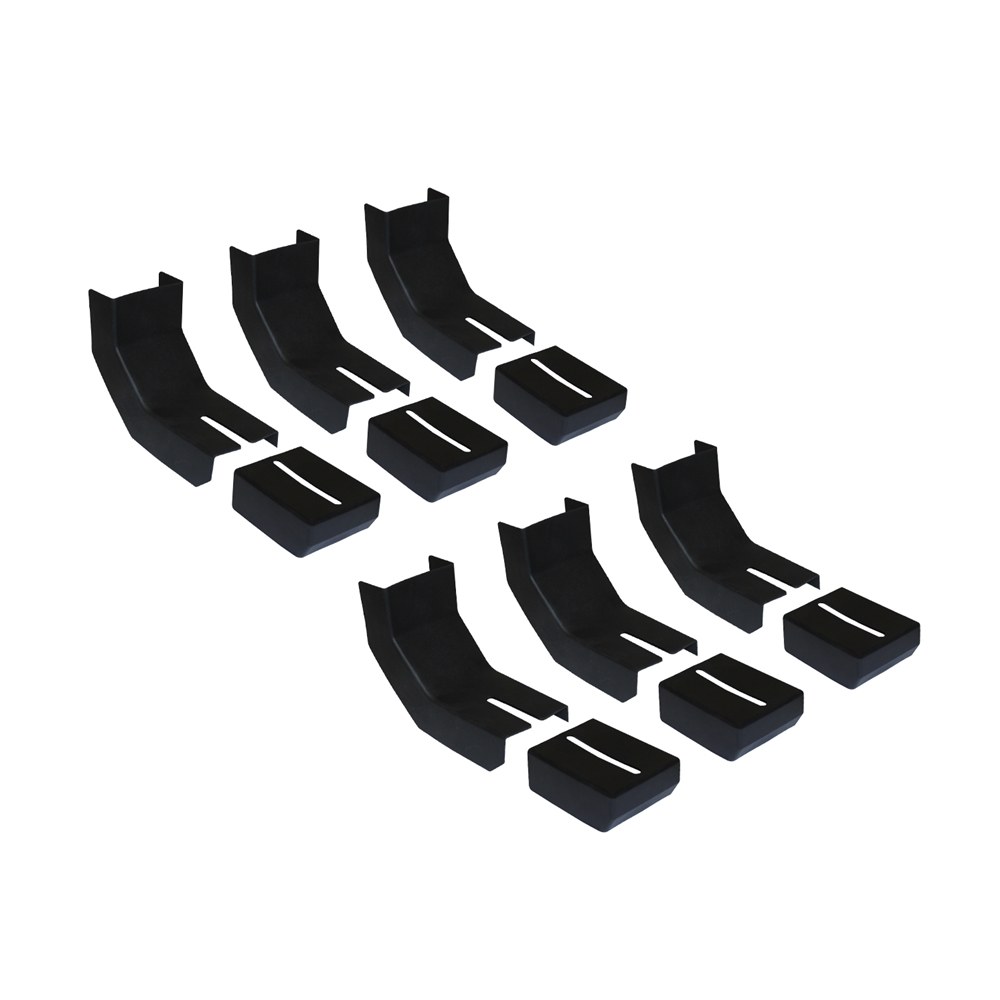 Raptor Series Running Board Bracket Cover, For Raptor Slide Track Running Boards, Black, Rubber, Set of 6 – RB-BKC6