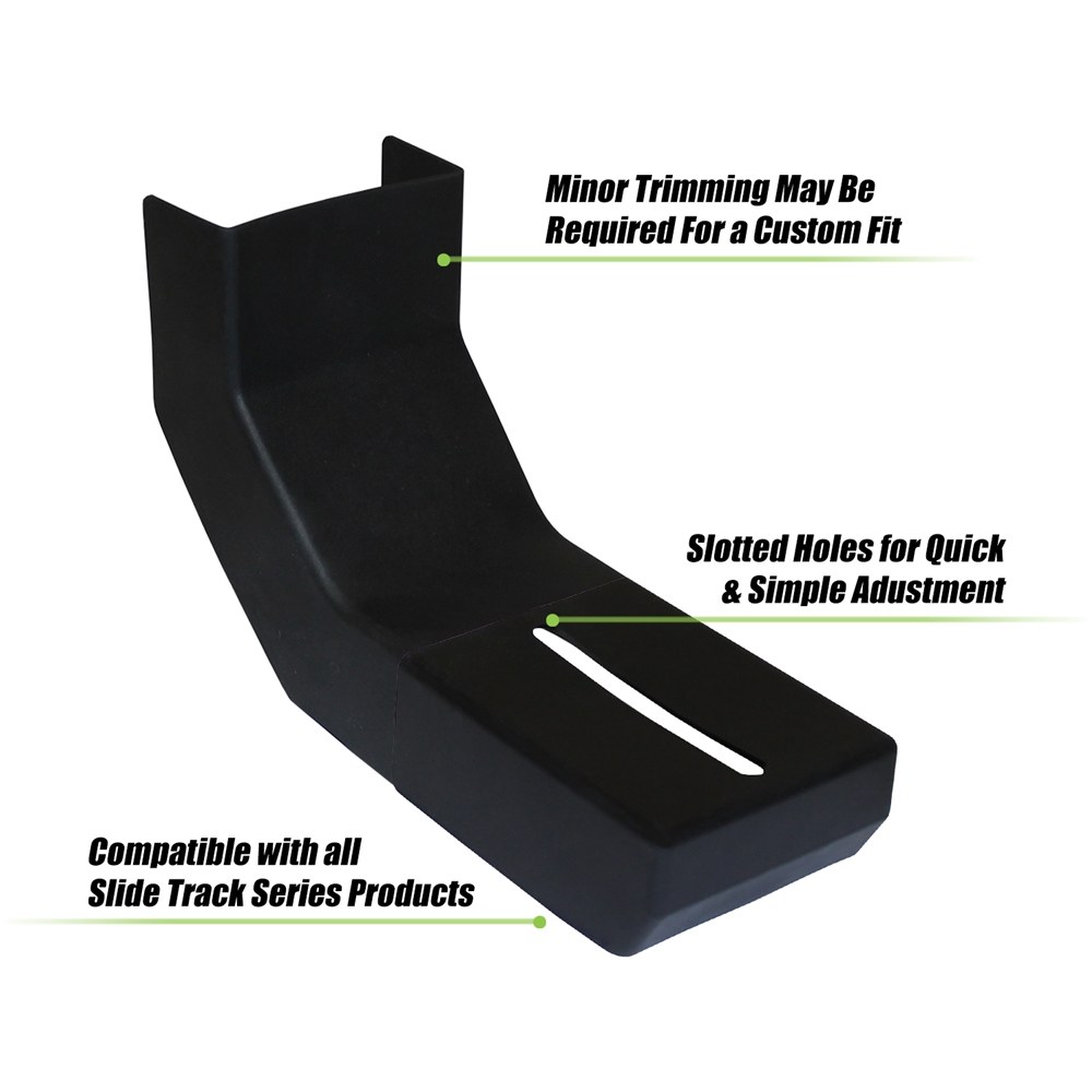 Raptor Series Running Board Bracket Cover, For Raptor Slide Track Running Boards, Black, Rubber, Set of 6 – RB-BKC6