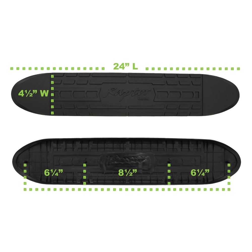Raptor Series Nerf Bar Pad, For 5 Inch Oval Nerf Bars, Black, Rubber, With Raptor Logo, With Clip – STEP-007