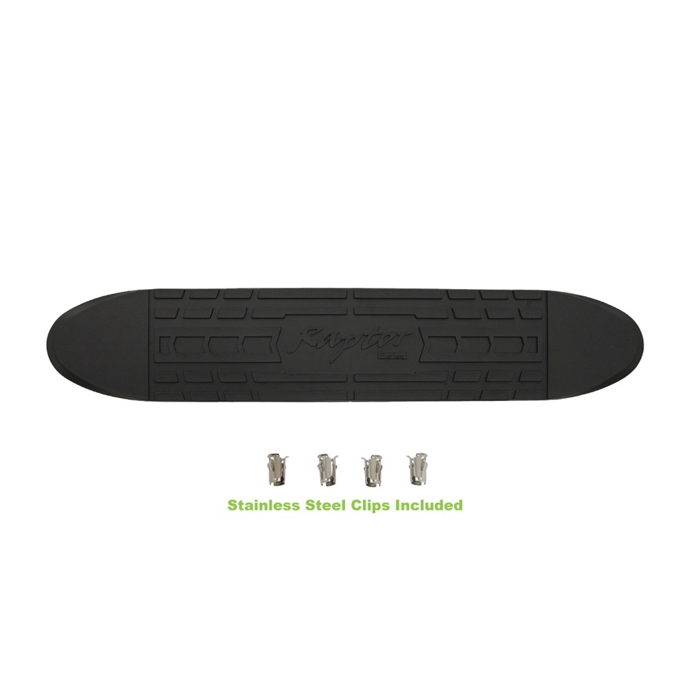 Raptor Series Nerf Bar Pad, For 5 Inch Oval Nerf Bars, Black, Rubber, With Raptor Logo, With Clip – STEP-007