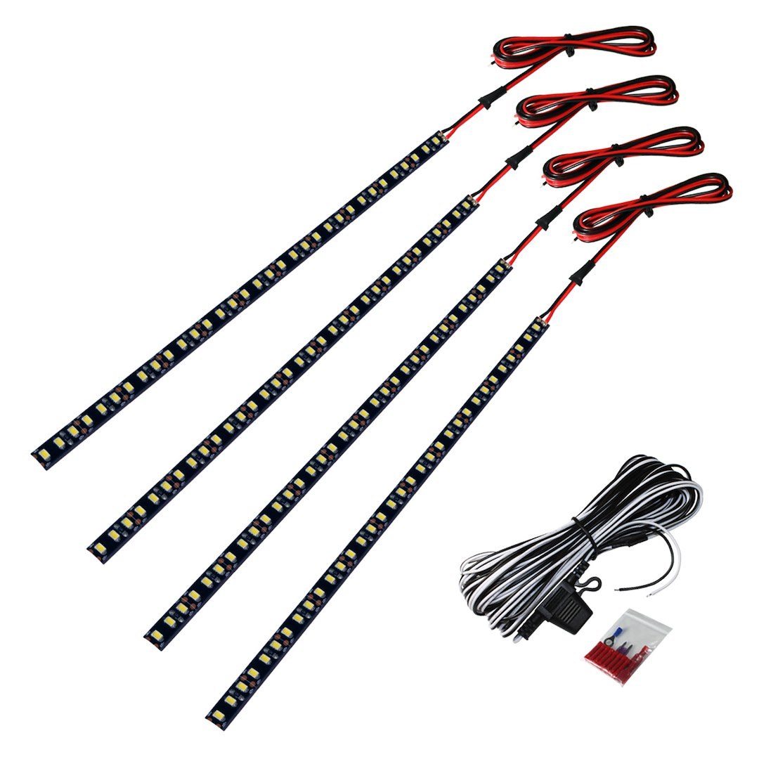 Raptor Series Running Board Light Kit, LED, White, With 4 Light Strips/ Wiring Harness – UNV-LED-LIGHT-KIT-WHITE