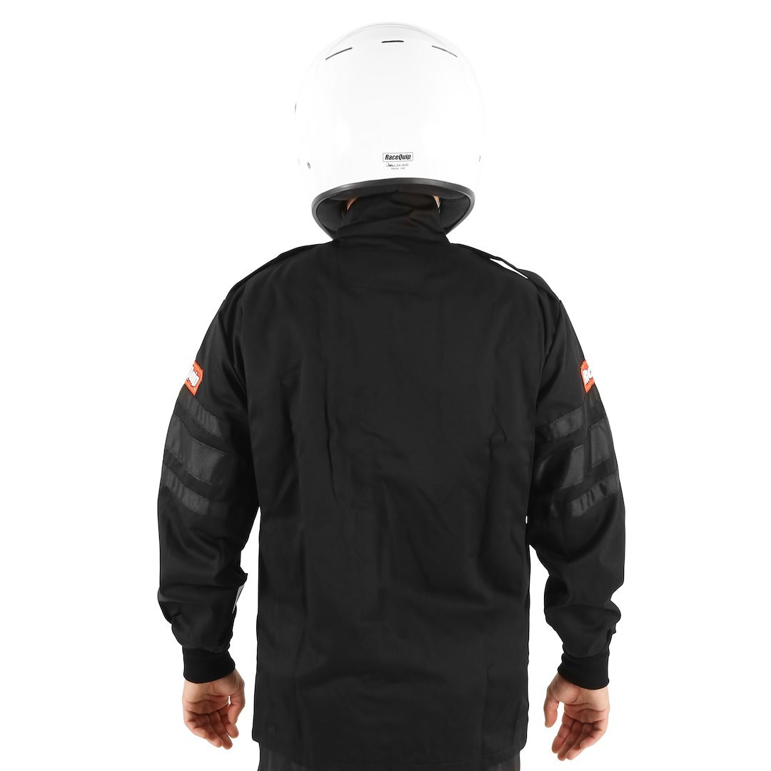 Racequip Racing Apparel, 111 Series, Jacket, 2 Extra Large, Sfi 3.2A/1 Rated, Thermal Protective Performance 11, Black, 1 Layer Pyrovatex – 111007