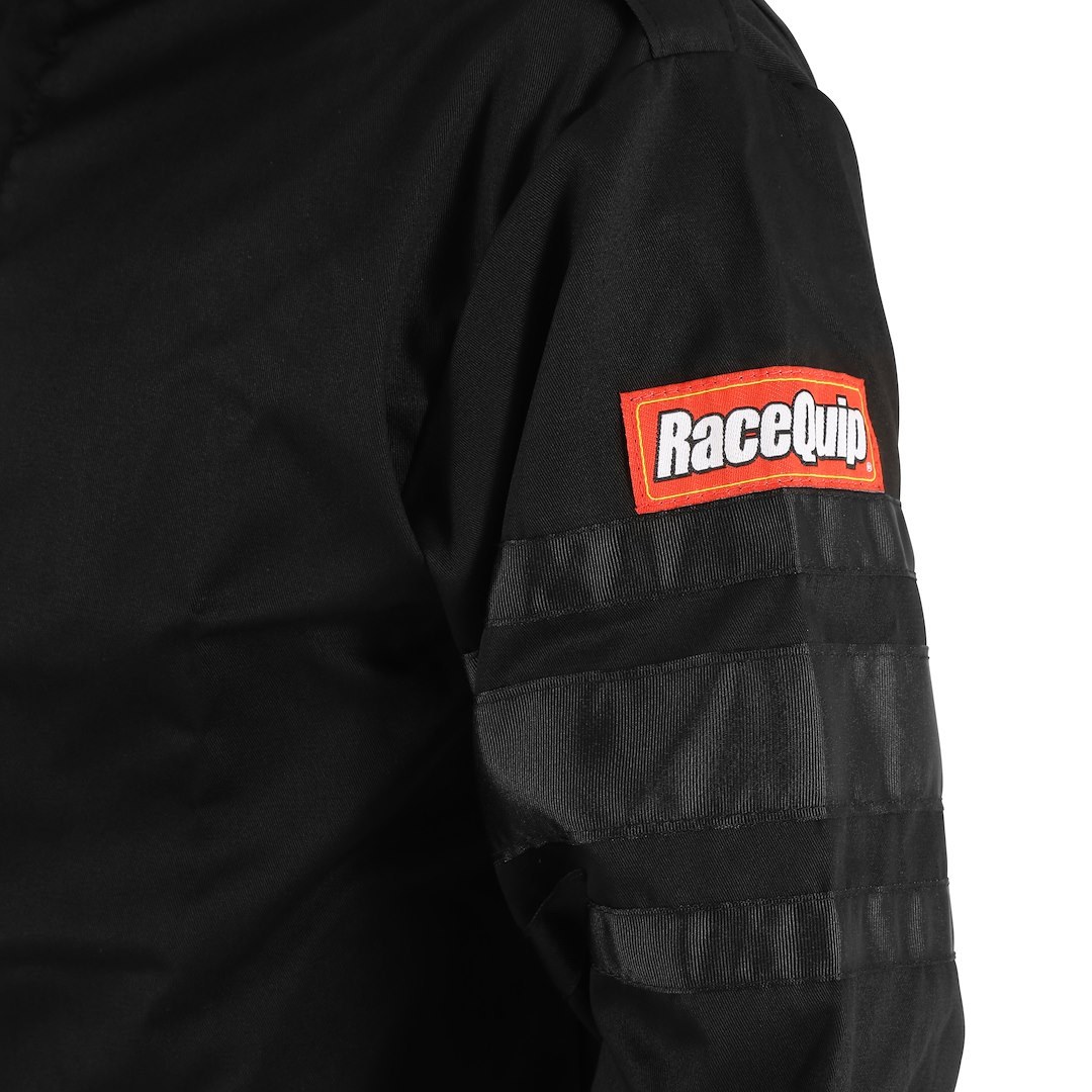 Racequip Racing Apparel, 111 Series, Jacket, 2 Extra Large, Sfi 3.2A/1 Rated, Thermal Protective Performance 11, Black, 1 Layer Pyrovatex – 111007