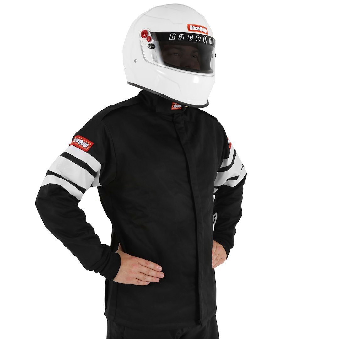 Racequip Racing Apparel, 121 Series, Jacket, 2 Extra Large, Sfi 3.2A/5 Rated, Thermal Protective Performance 25, Black – 121007