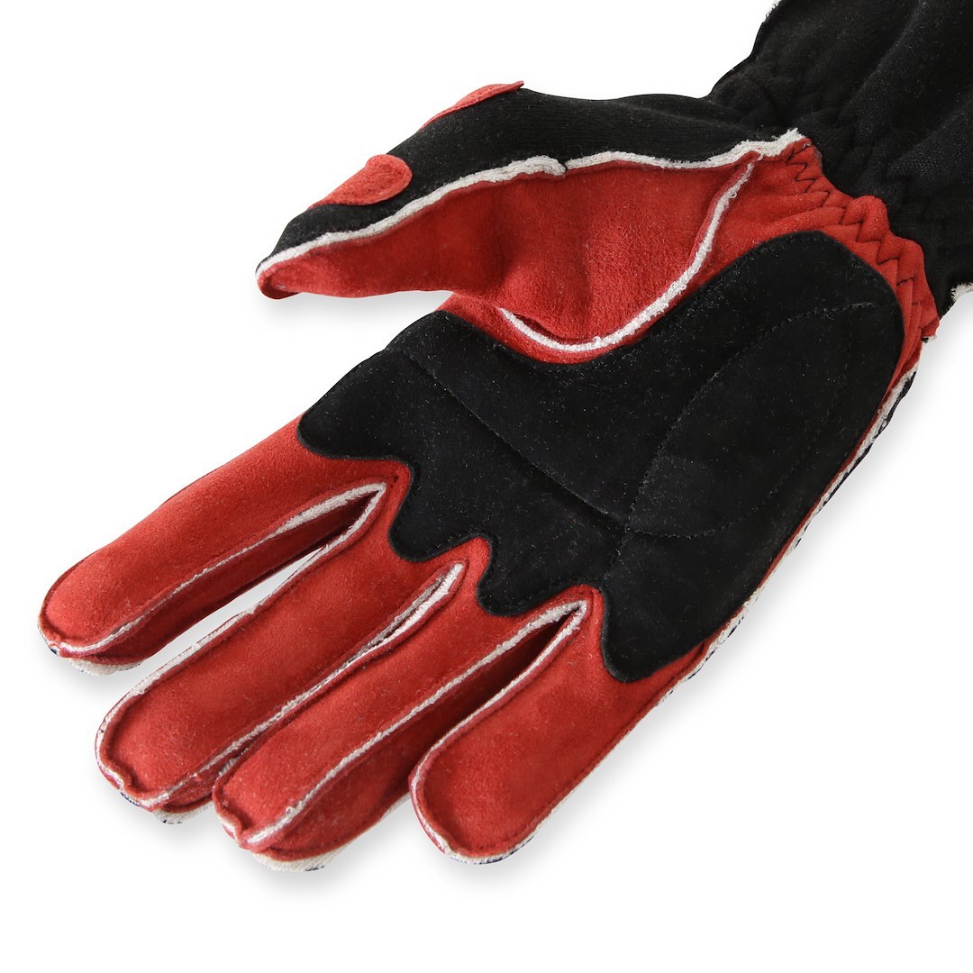 Racequip Racing Apparel, 355 Series, Racing Gloves, Large, Double Layer Nomex Knit/ Suede Leather Palm, Red/ Black, Sfi 3.3/5 Rated, Set of 2 – 355015