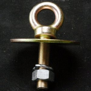Racequip Seat Belt Mounting Bolt, Eyebolt, 7/16 Inch – 20 Thread Size, 1-7/8 Inch Thread Length, With Nut and Washer – 700060