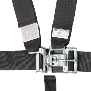 Racequip Seat Belt, 16.1 Sfi Rated, Not DOT Street Approved, 5 Point, 3 Inch Width, Latch and Link, Black, Single, Polyester Webbing – 711001