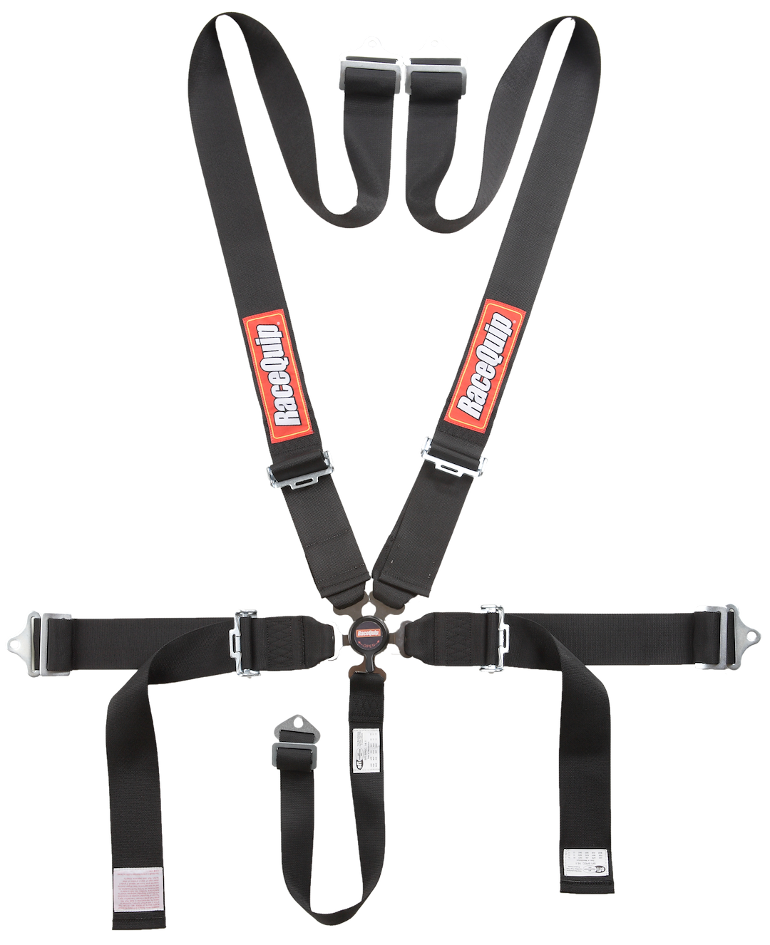 Racequip Seat Belt, Sportsman, 16.1 Sfi Rated, Not DOT Street Approved, 5 Point, 3 Inch Width, Camlock, Black, Single, Polyester Webbing – 741001