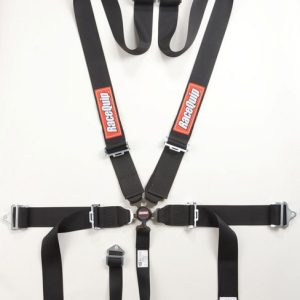 Racequip Seat Belt, Sportsman, 16.1 Sfi Rated, Not DOT Street Approved, 5 Point, 3 Inch Width, Camlock, Red, Single, Polyester Webbing – 741011