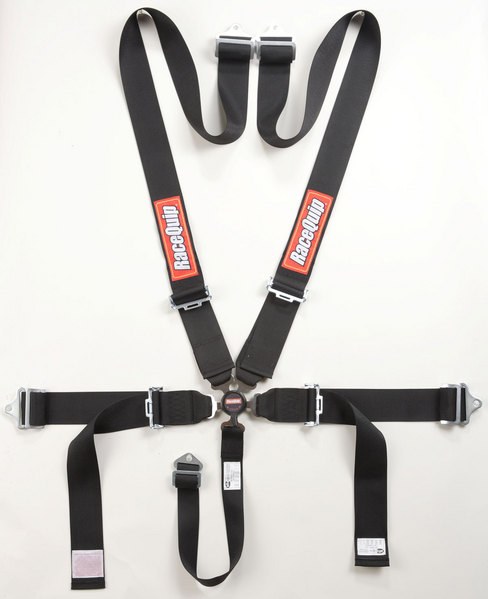 Racequip Seat Belt, Sportsman, 16.1 Sfi Rated, Not DOT Street Approved, 5 Point, 3 Inch Width, Camlock, Red, Single, Polyester Webbing – 741011