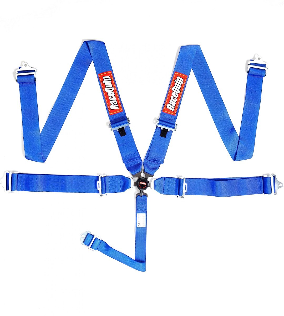 Racequip Seat Belt, Sportsman, 16.1 Sfi Rated, Not DOT Street Approved, 5 Point, 3 Inch Width, Camlock, Blue, Single, Polyester Webbing – 741021