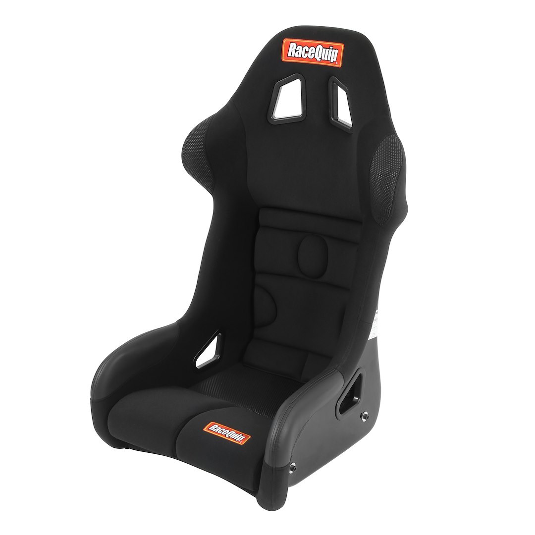 Racequip Seat, Front, Non-Reclining, Racing, Black, Velvet Fabric Cover/ Gelcoat Frp Composite Shell, With Molded Headrest – 96886689