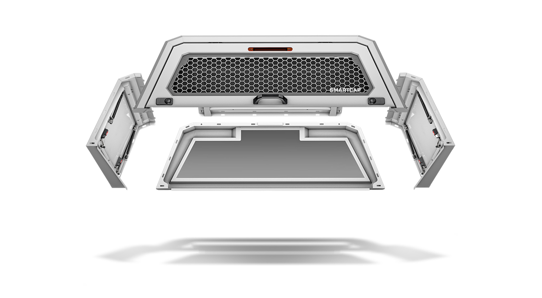 RSI North America Truck Cap, Evoc Commercial, Sa Edition – 1 Piece Roof/ 2 Box Kit, Modular Design – EC0318-WH