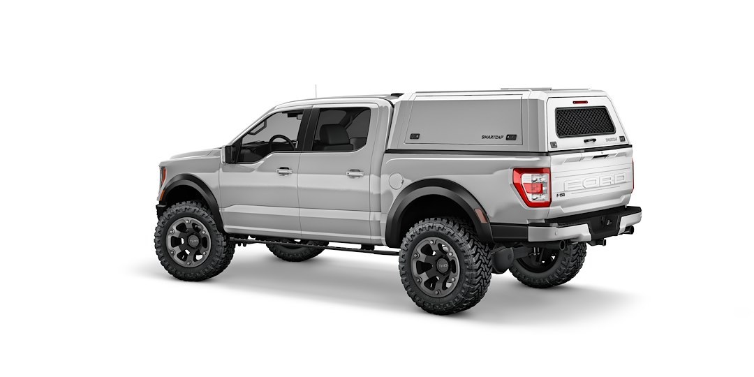 RSI North America Truck Cap, Evoc Commercial, Sa Edition – 1 Piece Roof/ 2 Box Kit, Modular Design – EC0318-WH
