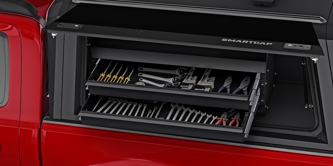 RSI North America Truck Cap Storage Compartment, Drawer-Bin, For Use with Full-Size Smartcap – SA0501