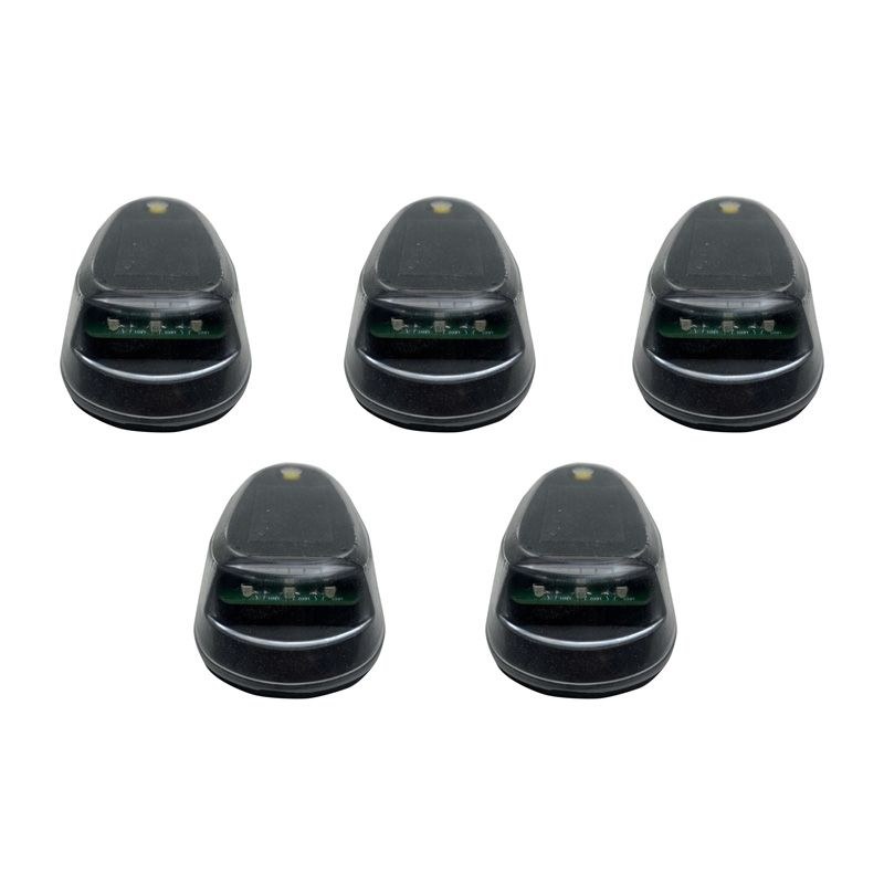 Race Sport Lighting Roof Marker Light – LED, Universal Teardrop, Clear Lens, Amber, 300 Lumens, Set of 5 – 1007472