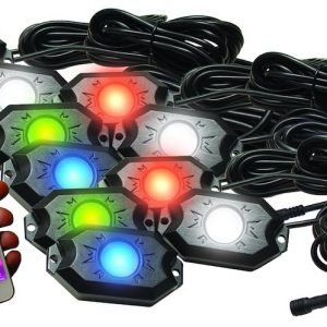 Race Sport Lighting Underbody Light Kit, Pod Strips, Multi-Color, 5 Volt, With Bluetooth App Control, 12 Pieces – RS12PRGBW