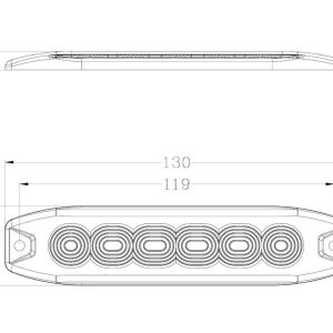 Race Sport Lighting Warning Light, Pro Series, 5-1/2 Inch Length X 1-1/4 Inch Width, Mini Bar, Surface Mount, Strobe, Clear Lens – RS3020CSP